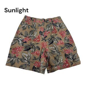 Vintage  Jones New York Sport Womens Floral Linen Blend High-Waisted Shorts SZ 6